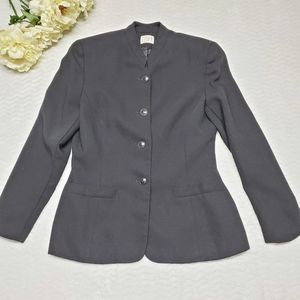 ann taylor loft blazer jacket Black 6 Petite